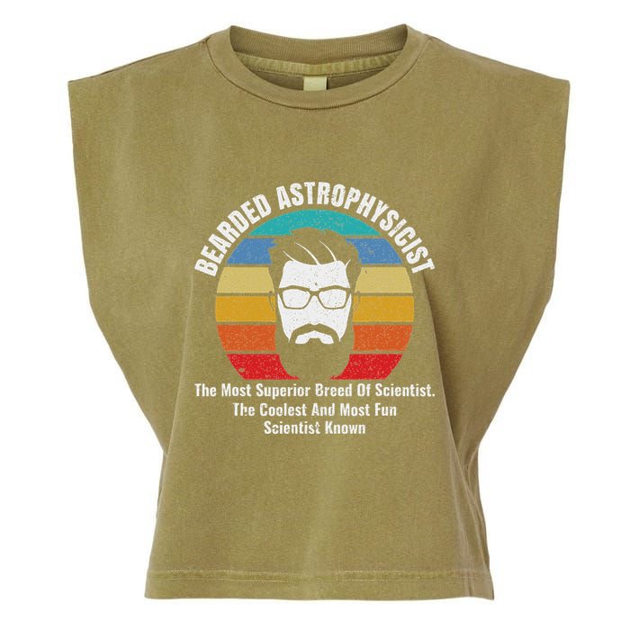 Bearded Astrophysicist Funny Astrophysics Definition Garment-Dyed Women's Muscle Tee