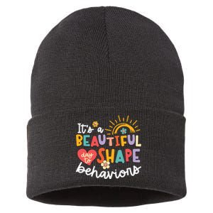 Behavior Analyst Funny Its A Beautiful Day To Shape Behaviors Sustainable Knit Beanie