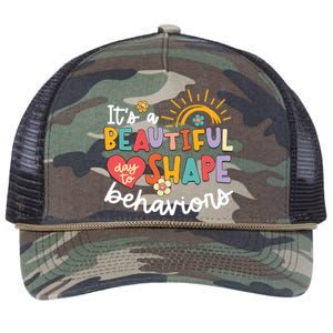 Behavior Analyst Funny Its A Beautiful Day To Shape Behaviors Retro Rope Trucker Hat Cap