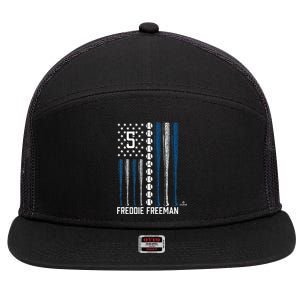 Baseball American Flag Freddie Los Angeles Baseball 7 Panel Mesh Trucker Snapback Hat