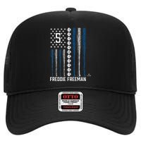 Baseball American Flag Freddie Los Angeles Baseball High Crown Mesh Back Trucker Hat