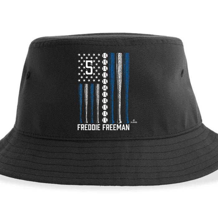 Baseball American Flag Freddie Los Angeles Baseball Sustainable Bucket Hat