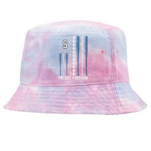 Baseball American Flag Freddie Los Angeles Baseball Tie-Dyed Bucket Hat