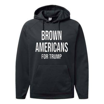 Brown Americans For Trump Performance Fleece Hoodie