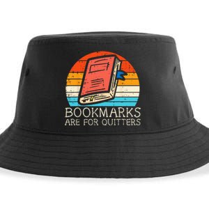 Bookmarks Are For Quitters Book Reading Bookworm Librarian Sustainable Bucket Hat