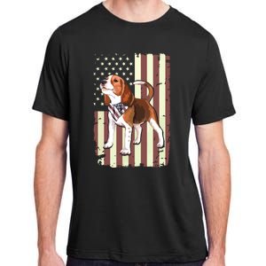 Beagle American Flag Bandana Patriotic 4th Of July T Adult ChromaSoft Performance T-Shirt