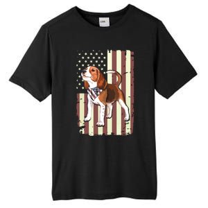 Beagle American Flag Bandana Patriotic 4th Of July T Tall Fusion ChromaSoft Performance T-Shirt