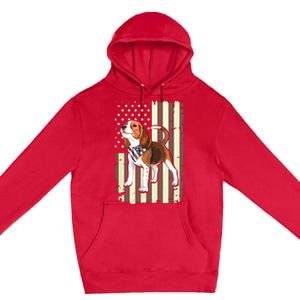 Beagle American Flag Bandana Patriotic 4th Of July T Premium Pullover Hoodie