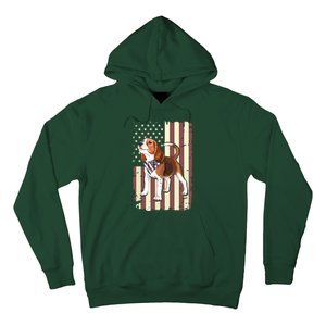 Beagle American Flag Bandana Patriotic 4th Of July T Hoodie