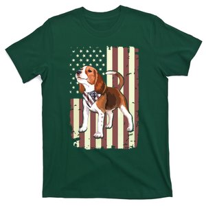 Beagle American Flag Bandana Patriotic 4th Of July T T-Shirt