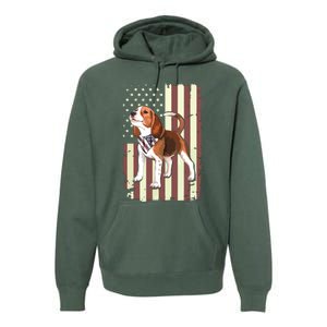 Beagle American Flag Bandana Patriotic 4th Of July T Premium Hoodie