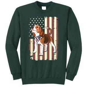 Beagle American Flag Bandana Patriotic 4th Of July T Tall Sweatshirt