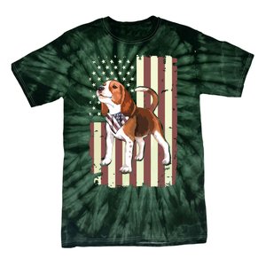 Beagle American Flag Bandana Patriotic 4th Of July T Tie-Dye T-Shirt