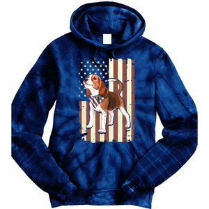 Beagle American Flag Bandana Patriotic 4th Of July T Tie Dye Hoodie