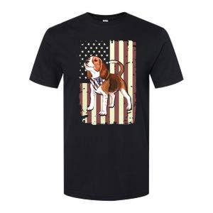 Beagle American Flag Bandana Patriotic 4th Of July T Softstyle CVC T-Shirt