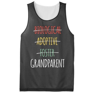 Biological Adoptive Foster Grandparent Mesh Reversible Basketball Jersey Tank