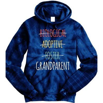 Biological Adoptive Foster Grandparent Tie Dye Hoodie