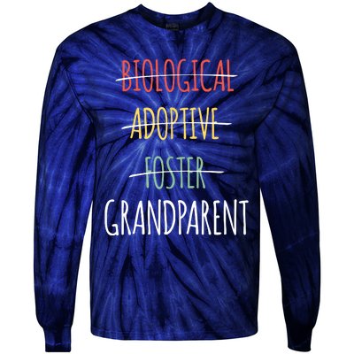 Biological Adoptive Foster Grandparent Tie-Dye Long Sleeve Shirt