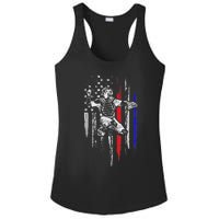 Baseball American Flag Patriotic Catcher 4th Of July Gifts Ladies PosiCharge Competitor Racerback Tank