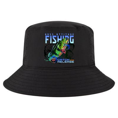 Bass Attitude Fishing Catch And Release Cool Comfort Performance Bucket Hat