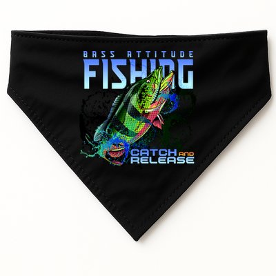 Bass Attitude Fishing Catch And Release USA-Made Doggie Bandana