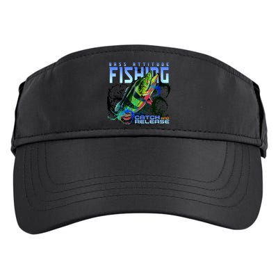 Bass Attitude Fishing Catch And Release Adult Drive Performance Visor