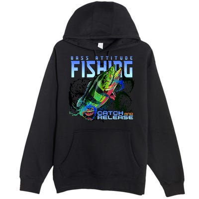 Bass Attitude Fishing Catch And Release Premium Pullover Hoodie