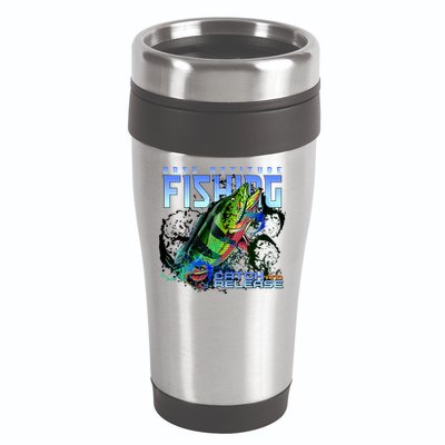 Bass Attitude Fishing Catch And Release 16oz Travel Tumbler