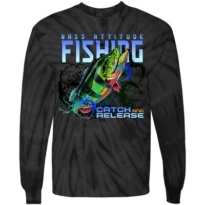 Bass Attitude Fishing Catch And Release Tie-Dye Long Sleeve Shirt
