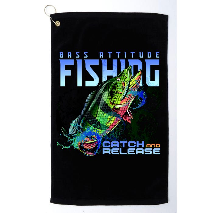 Bass Attitude Fishing Catch And Release Golf Towel