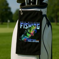 Bass Attitude Fishing Catch And Release Golf Towel