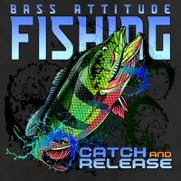 Bass Attitude Fishing Catch And Release Golf Towel
