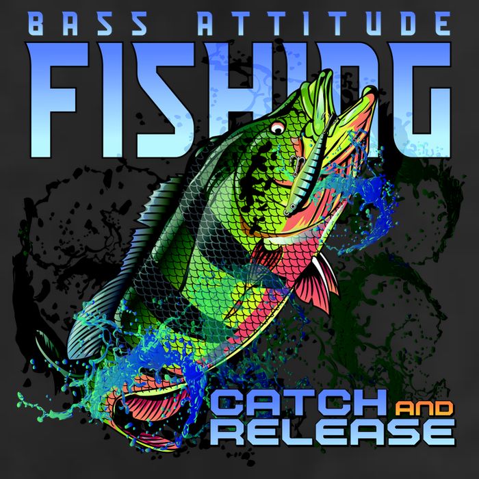 Bass Attitude Fishing Catch And Release Golf Towel