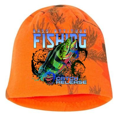 Bass Attitude Fishing Catch And Release Kati - Camo Knit Beanie