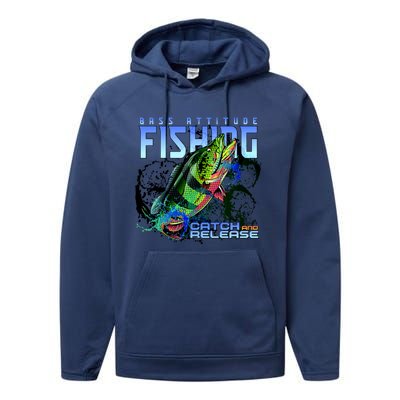 Bass Attitude Fishing Catch And Release Performance Fleece Hoodie