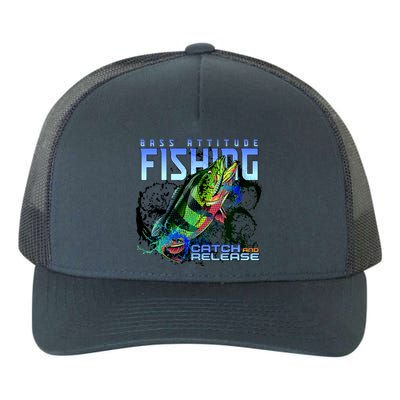 Bass Attitude Fishing Catch And Release Yupoong Adult 5-Panel Trucker Hat