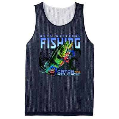 Bass Attitude Fishing Catch And Release Mesh Reversible Basketball Jersey Tank