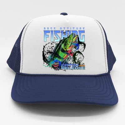 Bass Attitude Fishing Catch And Release Trucker Hat