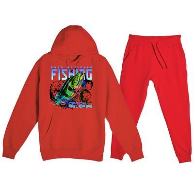 Bass Attitude Fishing Catch And Release Premium Hooded Sweatsuit Set