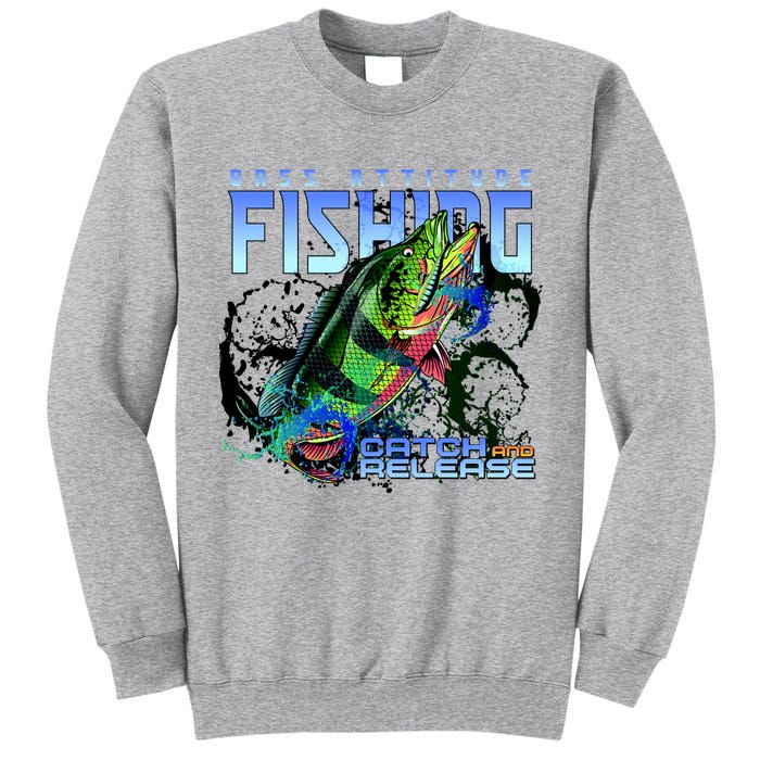 Bass Attitude Fishing Catch And Release Tall Sweatshirt