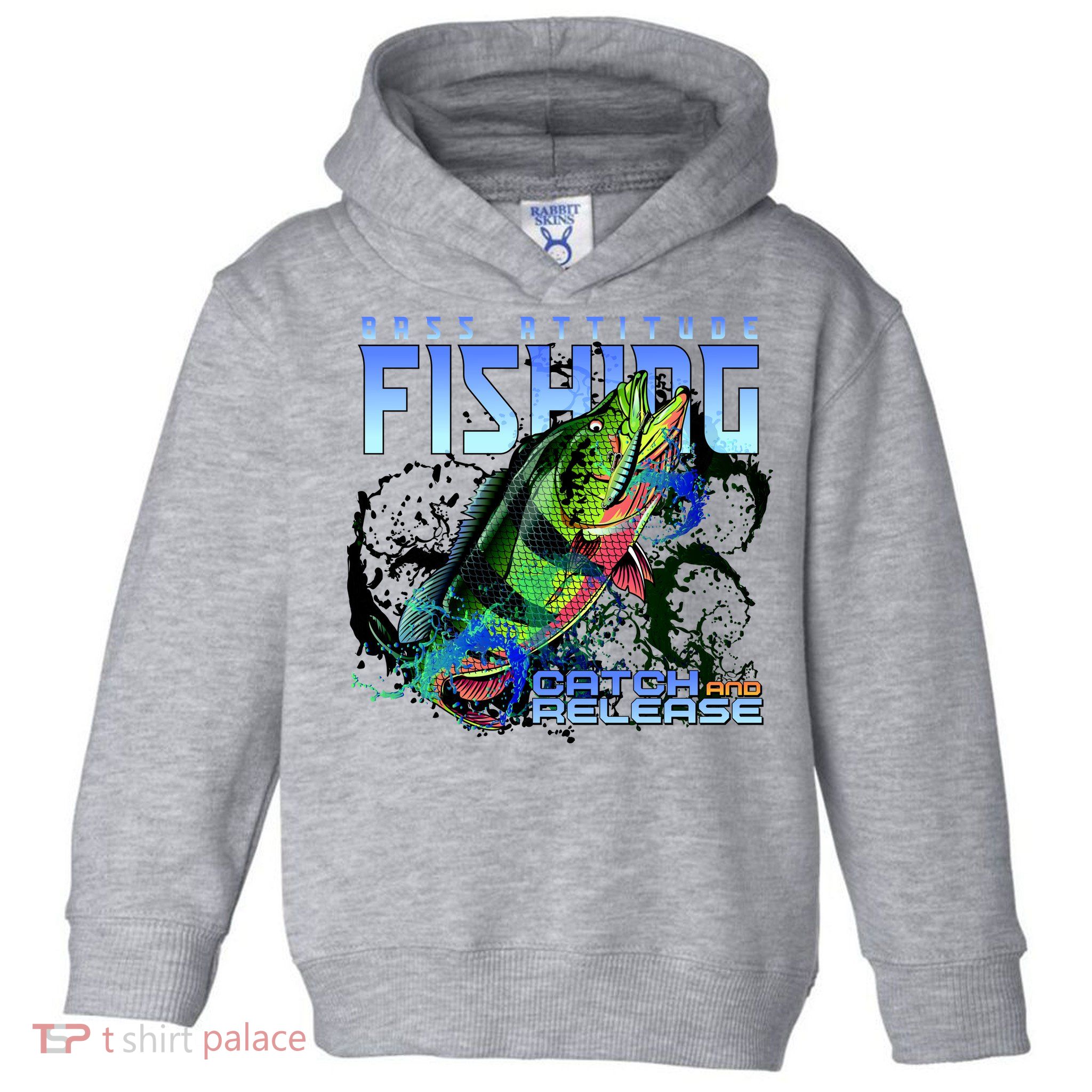 Bass Attitude Fishing Catch And Release Toddler Hoodie