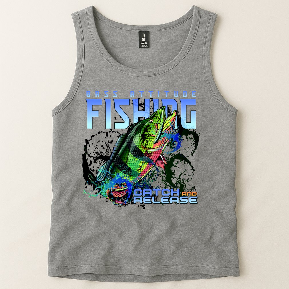 Bass Attitude Fishing Catch And Release Tank Top