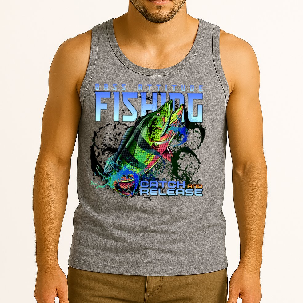 Bass Attitude Fishing Catch And Release Tank Top