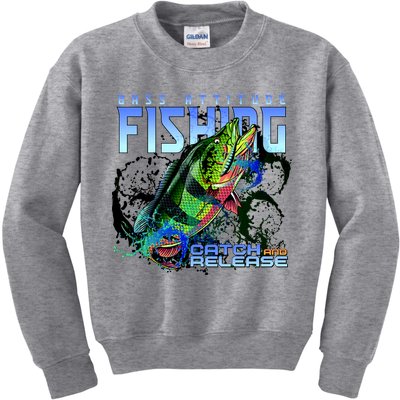 Bass Attitude Fishing Catch And Release Kids Sweatshirt