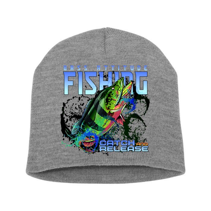 Bass Attitude Fishing Catch And Release Short Acrylic Beanie