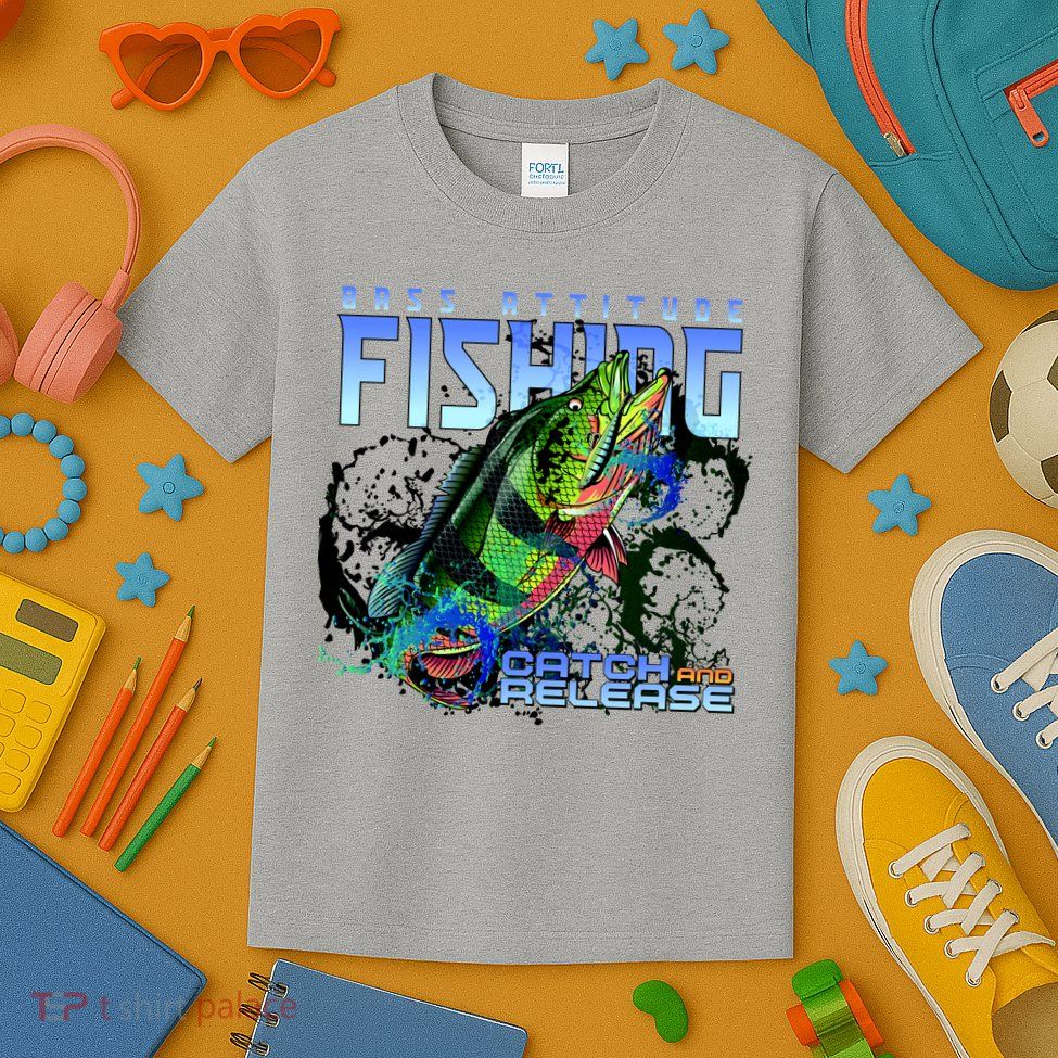 Bass Attitude Fishing Catch And Release Kids T-Shirt