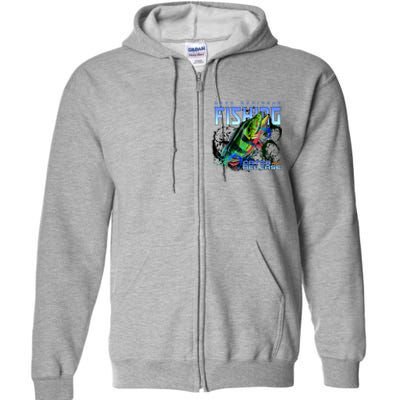 Bass Attitude Fishing Catch And Release Full Zip Hoodie