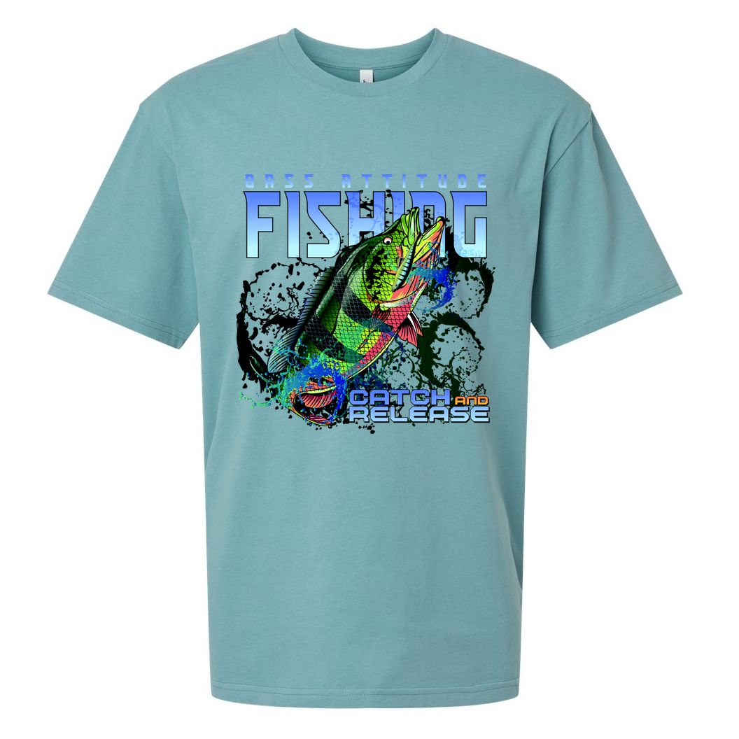 Bass Attitude Fishing Catch And Release Sueded Cloud Jersey T-Shirt