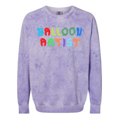 Balloon Artist  Fun Sculptor Balloon Twister Colorblast Crewneck Sweatshirt