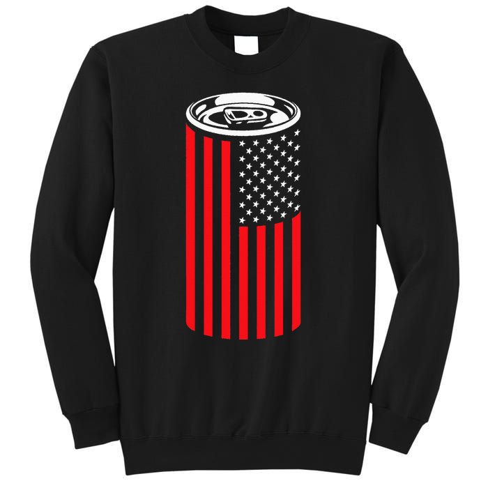 Beer American Flag 4th of July  Merica USA Drinking Sweatshirt